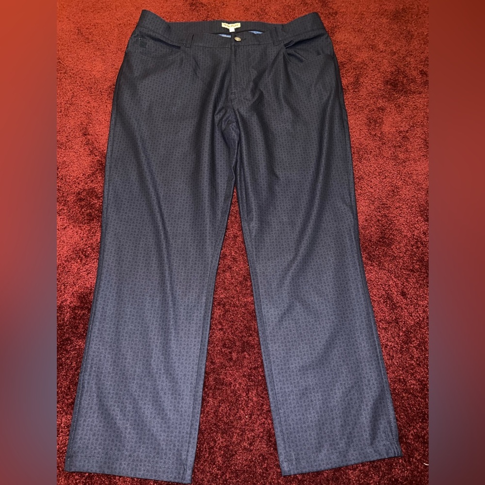 Peter Millar Navy Micro Skull Pattern Dress Pants